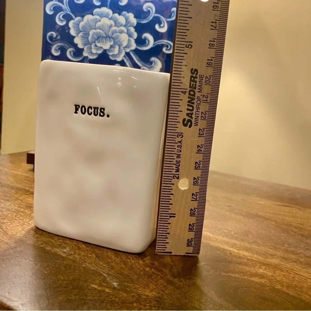 Rae Dunn “focus” Ceramic Desk/Office Accessories Pencil Holder or Vase